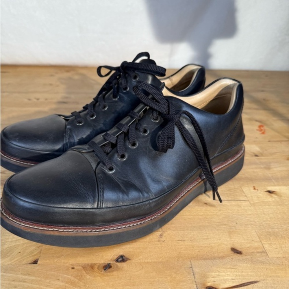 Samuel Hubbard Black Leather Vibram Sole Oxford Sneakers Men’s 10